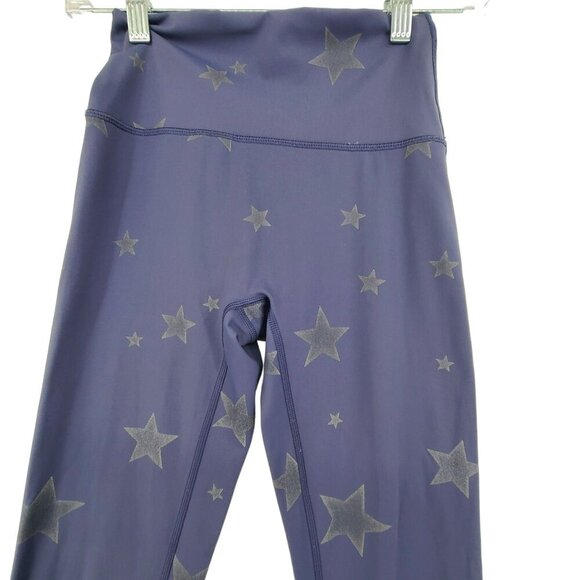 191.  Aerie Women's Athletic Leggings Purple  with star print Size Small - Picture 2 of 8